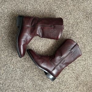 Ben Miller Burgundy Leather Boots